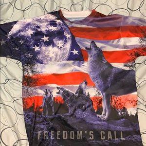 “FREEDOM’S CALL” American Wolf Dri-Fit Tee